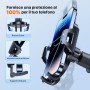 Miracase Soporte Movil Coche [Potente Ventosa], Doble Soporte Metálico para Parabrisas/Salpicadero/Ventilación de Aire, Soporte