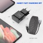 Cargador Tipo C para Samsung Carga Rapida, Enchufe USB con Cable USB C 2m Compatible con Samsung Galaxy S21 S20 S10 S9 S8 A05S