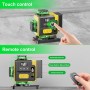 Modo de PulsoNivel Laser Autonivelante 4 x 360 ° Nivel Láser Verde 16 Líneas Montaje en Pared, Control Remoto, Base Magnética,