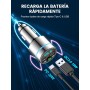 Mohard Transmisor FM Bluetooth Coche 5.3, Metal PD 30W & QC3.0 18W Cargador Coche Rápido, Manos Libres Receptor Música Bluetooth