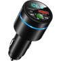 Mohard Transmisor FM Bluetooth Coche 5.3, Metal PD 30W & QC3.0 18W Cargador Coche Rápido, Manos Libres Receptor Música Bluetooth