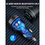 Mohard Transmisor FM Bluetooth Coche 5.3, Metal PD 30W & QC3.0 18W Cargador Coche Rápido, Manos Libres Receptor Música Bluetooth
