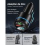 Mohard Transmisor FM Bluetooth Coche 5.3, Metal PD 30W & QC3.0 18W Cargador Coche Rápido, Manos Libres Receptor Música Bluetooth