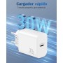 30W Cargador USB C Carga Rapida PD Enchufe para iPhone 16/16e/15 Pro MAX/Plus, iPad Pro 13/11/12.9, iPad 10, Air 13/11, Cargador