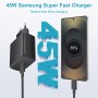45W Cargador USB C Carga Rapida para Samsung Galaxy S25/S25+/S25 Ultra/S24/S24 Ultra/S23/S23 Ultra/S22/S21/A55/A54/A16/A15/A14,