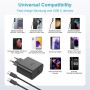 45W Cargador USB C Carga Rapida para Samsung Galaxy S25/S25+/S25 Ultra/S24/S24 Ultra/S23/S23 Ultra/S22/S21/A55/A54/A16/A15/A14,