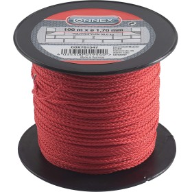 Connex COX781547 - Cordel guía de albañil (1,7 mm, 100 m, peso soportado 60 kg máx.), color rojo
