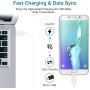 Cargador de Carga Rapida USB con 1,5M Cable Micro USB para Samsung Galaxy S7/S6/Edge/S5/S4/S3/J7/J5/J3/Note 5, Tab S2, Sony,