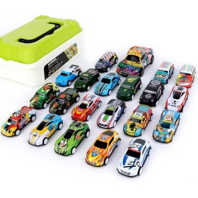 MXTIMWAN Coches Juguete, 21 Piezas Micro Machines Cars, Coche de Carreras Clásico con Organizador, Coches de Juguete Metalicos,