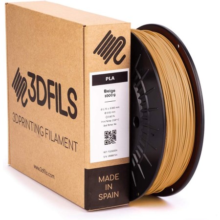 3DFILS - Filamento PLA para impresión 3D esFil PLA INGEO 3D850: 1.75 mm, 1 Kg, Marrón Beige