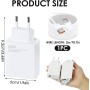 EuAcesry Cargador Xiaomi 33W Carga Rapida y Cable USB C 2M, Cargador de Pared Carga Turbo Tipo C para Xiaomi Redmi 14, 13, 12,
