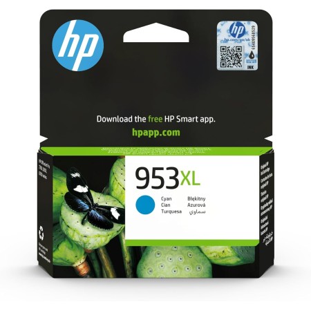HP 953XL F6U16AE, Cian, Cartucho de Tinta de Alta Capacidad Original, compatible con impresoras de inyección de tinta HP