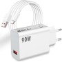 90W Cargador y Cable USB C para Xiaomi Poco X7 Pro F7 F6 5G HyperCharge Carga Turbo Adaptador 1 Metro Cable 6A Rapida Carga