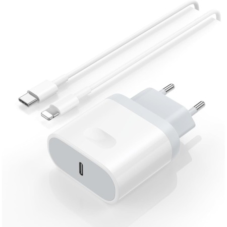 Cargador iPhone 14 [Certificado MFi] 20W Carga Rapida Cargador y 2M USB C Cable, Compatible con iPhone 13/13 Pro/13 Pro