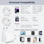 Cargador USB C Dual de 20W con Cable iPhone de 2M + Cable Cargador iPhone de 1M, Cargador iPhone Carga Rapida para iPhone 14/13/