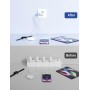Cargador USB Multiple, 33W QC3.0 4 Puertos Enchufe USB Carga Rapida 33W Cargador Movil para iPhone 14/13/12/11 Pro