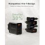 Cargador USB Multiple, 33W QC3.0 4 Puertos Enchufe USB Carga Rapida 33W Cargador Movil para iPhone 14/13/12/11 Pro