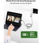 Cargador USB Multiple, 33W QC3.0 4 Puertos Enchufe USB Carga Rapida 33W Cargador Movil para iPhone 14/13/12/11 Pro