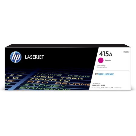 HP 415A W2033A, Magenta, Cartucho Tóner Original, de 2.100 páginas, para impresoras HP Color LaserJet Pro M454dw, M454dn, MFP