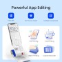CLABEL Impresora Etiquetas Autoadhesivas, 221B Mini Termica Etiquetadora Adhesivas Bluetooth Portátil Label Printer Compatible