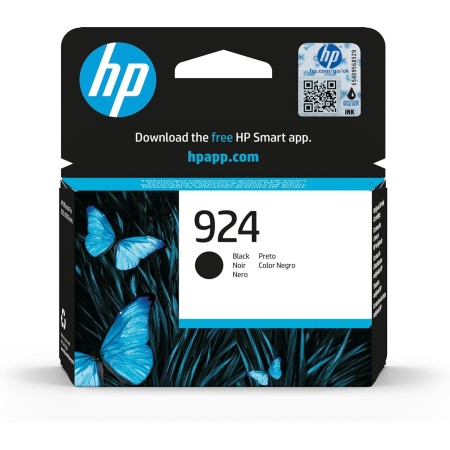 HP 924 4K0U6NE, Negro, Cartucho de Tinta Original, Compatible con impresoras HP OfficeJet Pro de la serie 8120 e impresora HP