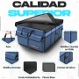 FORTEM Organizador de Maletero Coche y SUV - Caja Plegable con 3 Compartimentos Extra Grande con Bolsa Nevera - Base