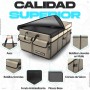FORTEM Organizador de Maletero Coche y SUV - Caja Plegable con 3 Compartimentos Extra Grande con Bolsa Nevera - Base
