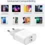 Enchufe USB, 2.1A/5V 3-Pack Cargador for iPhone 14 13 12 11 Pro MAX XS XR X 8 7 6 6S Plus SE 5 5S, Samsung Galaxy, Adaptador