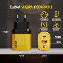 3-Stars | Cargador de 30W con 2 Puertos (Tipo C y Tipo A), Incluye Cable USB C, Carga Rápida QC 3.0, Compatible con Samsung,