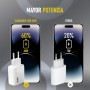 3-Stars | Cargador de 30W con 2 Puertos (Tipo C y Tipo A), Incluye Cable USB C, Carga Rápida QC 3.0, Compatible con Samsung,