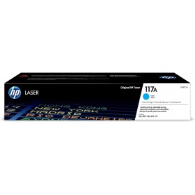 HP 117A W2071A, Cian, Cartucho Tóner Original, de 700 páginas, para impresoras HP Color Laser Serie 150, MFP 178 y 181