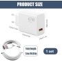 Cargador Xiaomi 67W, Cargador de Pared Rápido para Redmi Note 13 Pro, Xiaomi 15,14, 13, 12, 12t, 12s, K60, K50, 11, 11s, 12