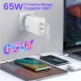 65W Cargador USB C,5 Puertos USB C Carga Rápida, 5 en 1 Bloque de Carga Dual PD+QC,Carga Rapida Multiple para iPhone