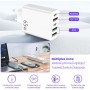 65W Cargador USB C,5 Puertos USB C Carga Rápida, 5 en 1 Bloque de Carga Dual PD+QC,Carga Rapida Multiple para iPhone