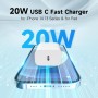 Cargador para iPhone Carga Rapida 20W Cargador para iPhone 14 13, PD3.0 USB C Enchufe con 2M Cable Light-Ning para iPhone 14