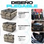 FORTEM Organizador de Maletero Coche y SUV - Caja Plegable con 3 Compartimentos Extra Grande con Bolsa Nevera - Base