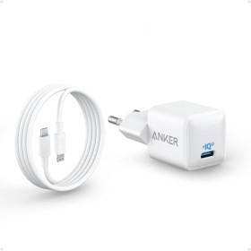 Anker Cargador USB C 20 W 511 (Nano), Cargador rápido Compacto y Duradero PIQ 3.0 para iPhone 14/13/Plus/Pro MAX/iPad