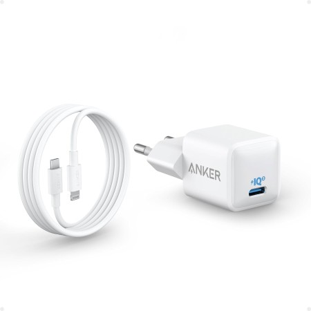 Anker Cargador USB C 20 W 511 (Nano), Cargador rápido Compacto y Duradero PIQ 3.0 para iPhone 14/13/Plus/Pro MAX/iPad