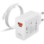 100W Supercharge Cargador con 6A USB C Cable 2M para Honor 200 Pro 200 Lite Magic7 5 6, Carga Rápida Supercarga Adaptador