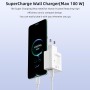 100W Supercharge Cargador con 6A USB C Cable 2M para Honor 200 Pro 200 Lite Magic7 5 6, Carga Rápida Supercarga Adaptador