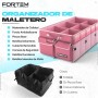 FORTEM Organizador de Maletero Coche y SUV - Caja Plegable con 3 Compartimentos Extra Grande con Bolsa Nevera - Base