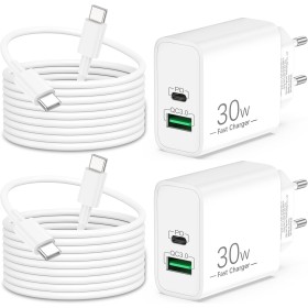 30W 2-Puerto Rapida Cargador para iPhone 16/16e/16 Pro MAX Plus, iPhone 15/15Pro MAX, iPad Pro Air, iPad 10/11 Generación,