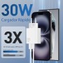 30W 2-Puerto Rapida Cargador para iPhone 16/16e/16 Pro MAX Plus, iPhone 15/15Pro MAX, iPad Pro Air, iPad 10/11 Generación,