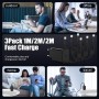 Cargador USB C Carga Rapida para Samsung Galaxy S24/S25/S23 Ultra,Cargador Samsung 45W con Cable USB C de 2M+2M+1M,Carga Rapido