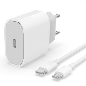 Cargador Rápido USB C de 20W con Cable USB C a Lightning 1m Certificado MFi for iPhone 14/14 Pro/14 Pro Max/14