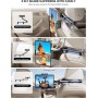 TRYONE Soporte Tablet Coche Reposacabezas [46CM Brazo Largo] [3 en 1 Extensible ] Porta Accesorios Carro, Sujeta Camper para