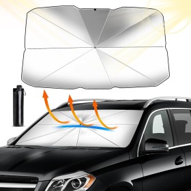 D-Lumina Parasol Coche Delantero,Parasol Coche Delantero Plegable,con Anti UV Rayos, Fácil de Instalary Almacenar, para Mayoría