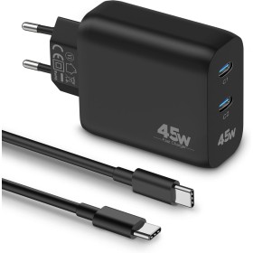 45W 2-Port USB C Rápido Cargador para Samsung Galaxy S25 Ultra S24 S23 S22 S21 FE 5G, S10 S9 S8, Note 20 10 9 8, A55 A53 A52 A35