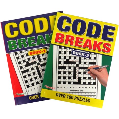 Libro de rompecabezas Code Breaks Jumbo – Libros 1 y 2, 258 rompecabezas