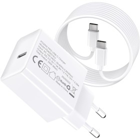 Cargador 25W de USB C con Cable de Carga USB - C, Carga Rápida para i-Phone 16/16 Pro/16 Pro Max/16 Plus/15, iPad Pro/Mini/Air,